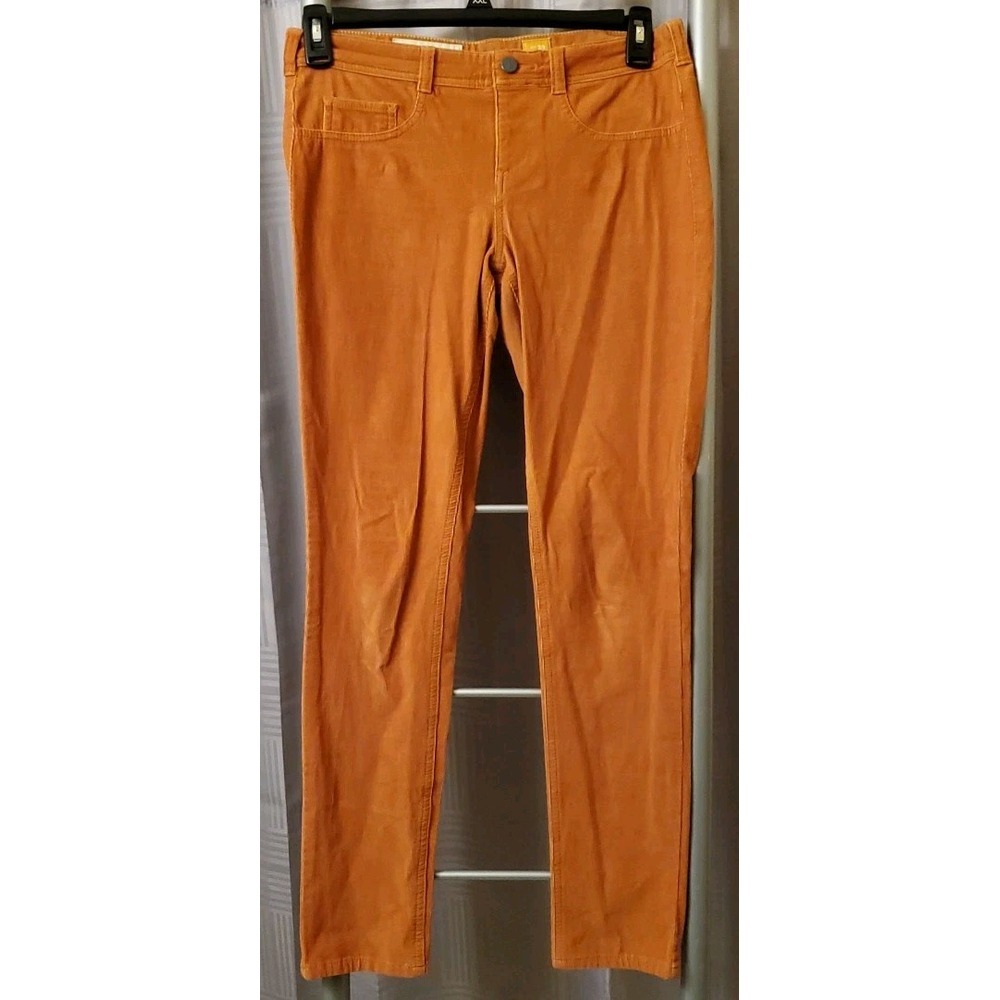 Pilcro and the Letterpress Corduroy Pants Women 30 Med‎ Rise Skinny Brick Orange